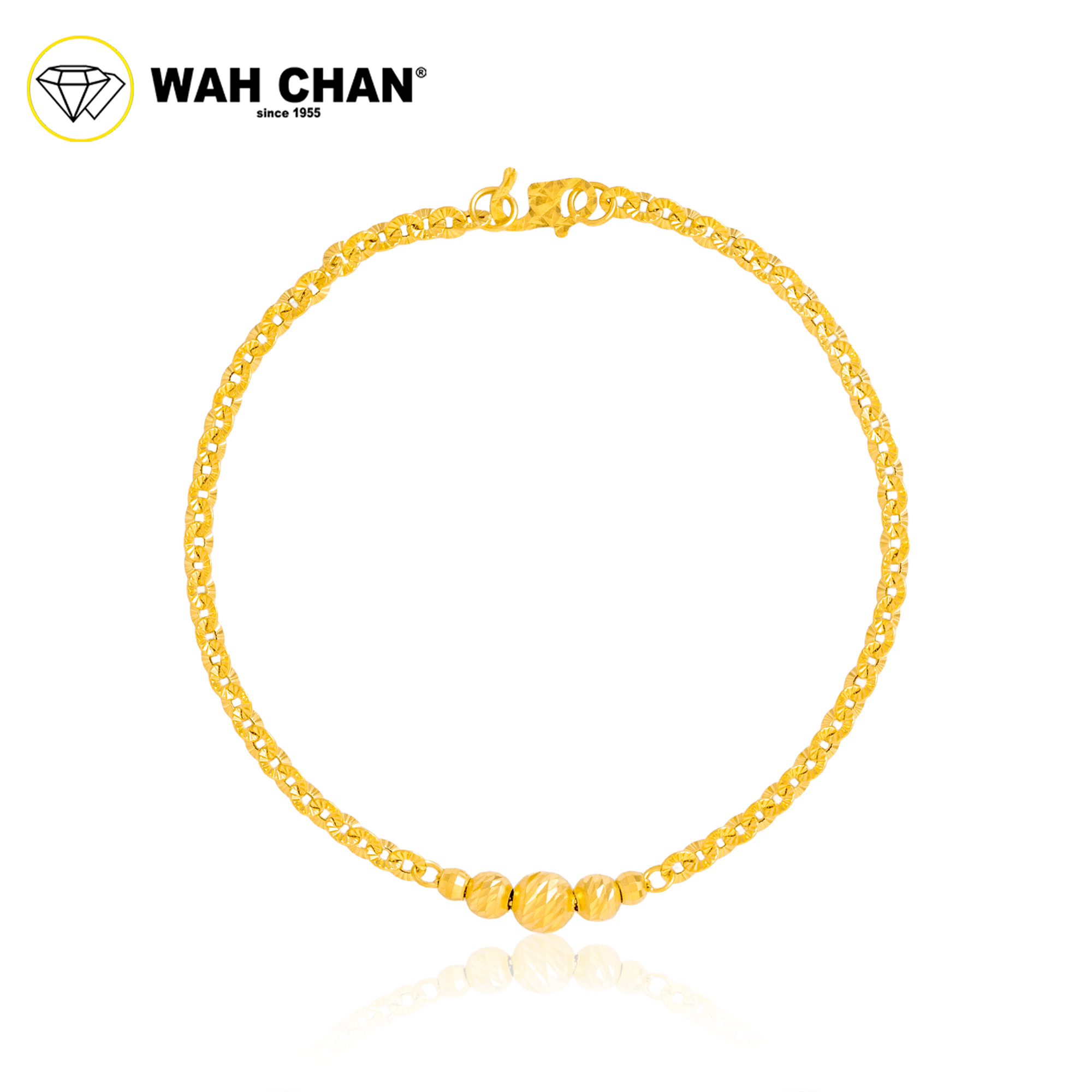 WAH CHAN 916 Gold Bracelet - Gelang Polo Sunflower Boba OSB1301