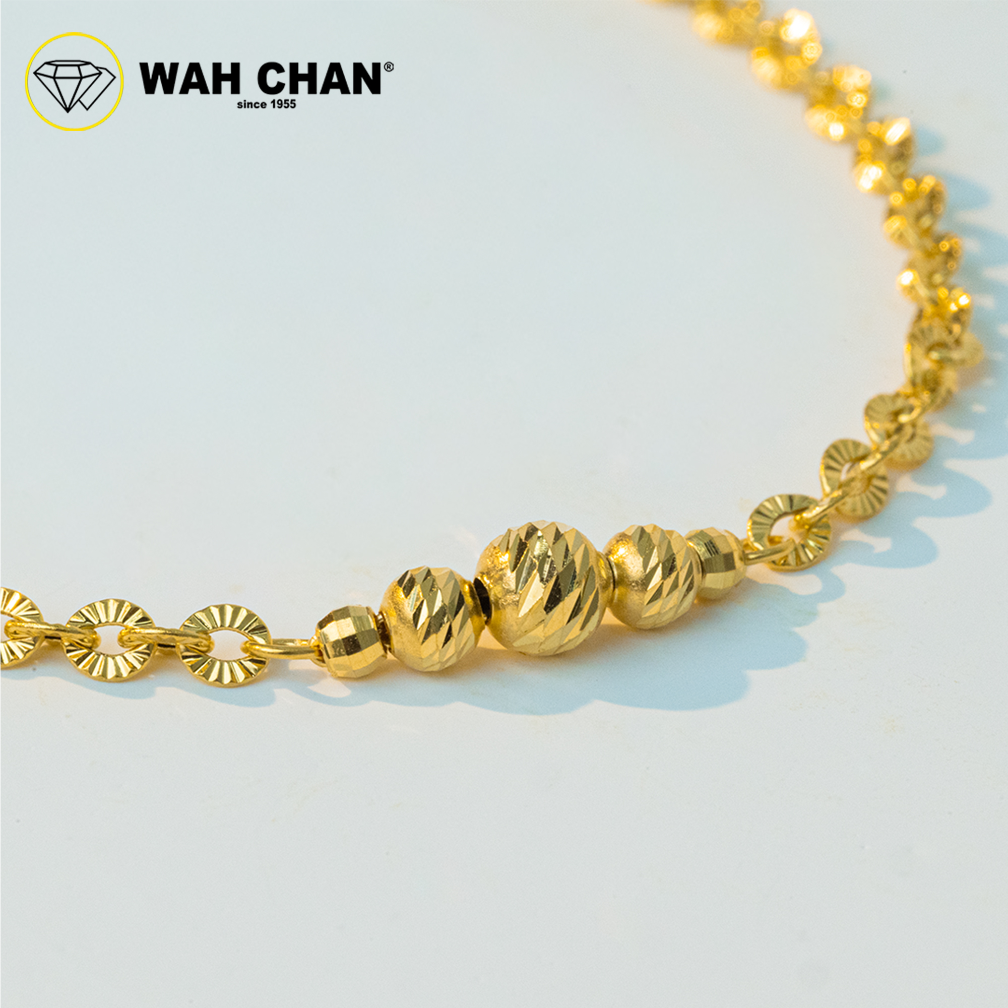WAH CHAN 916 Gold Bracelet - Gelang Polo Sunflower Boba OSB1301 - Image 2