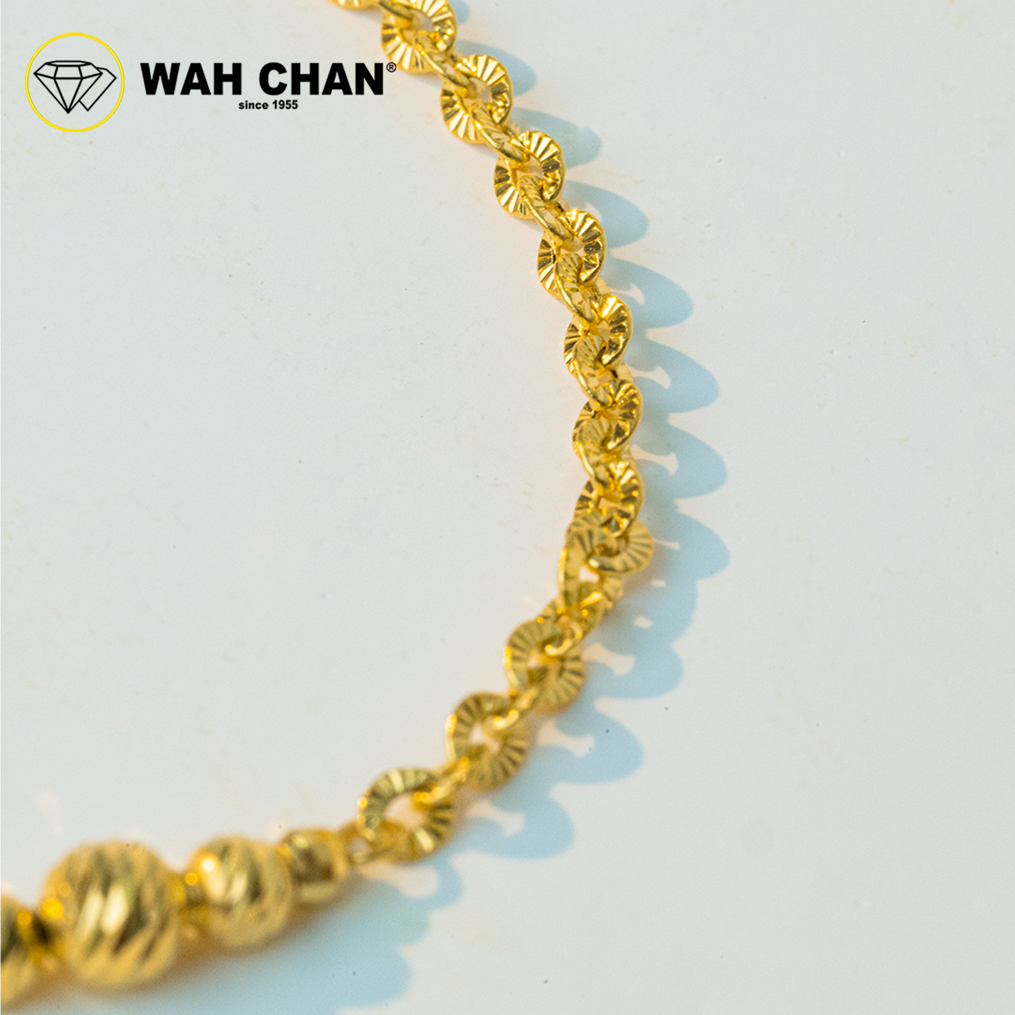 WAH CHAN 916 Gold Bracelet - Gelang Polo Sunflower Boba OSB1301 - Image 4