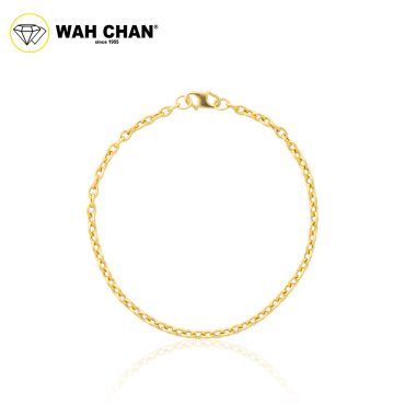 WAH CHAN 916 Gold Bracelet - Rantai Tangan Sauh Mini OSB1351