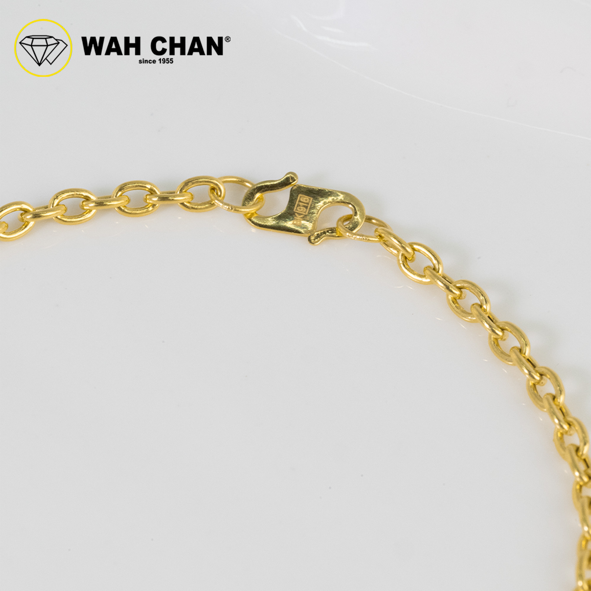 WAH CHAN 916 Gold Bracelet - Rantai Tangan Sauh Mini OSB1351 - Image 3