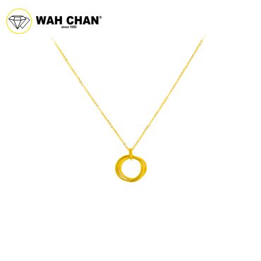 WAH CHAN 916 Gold Necklace - Triple Ring Chain OSC1067