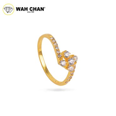 Wah Chan 585/14K Gold Ring - Cincin Zirconia R1048