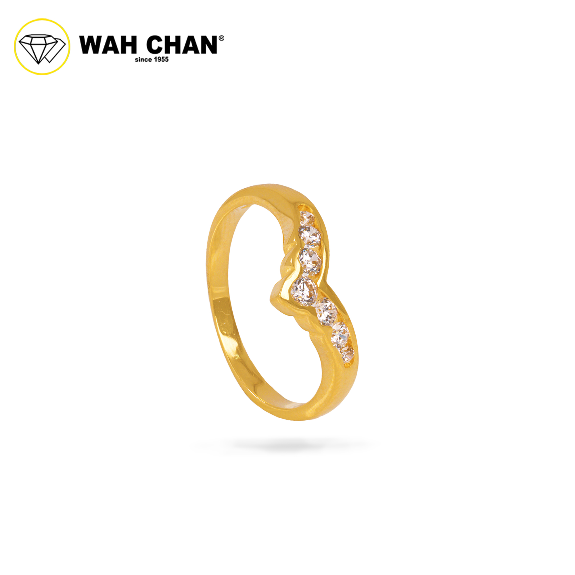 Wah Chan 585/14K Gold Ring - Cincin Zirconia R131