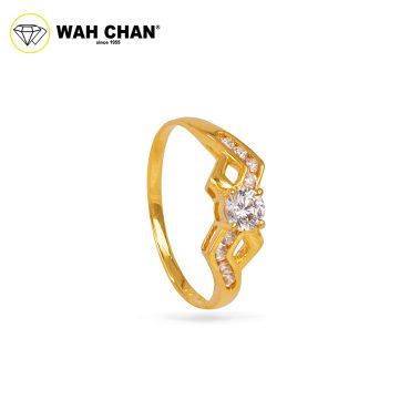 Wah Chan 585/14K Gold Ring - Cincin Zirconia R135