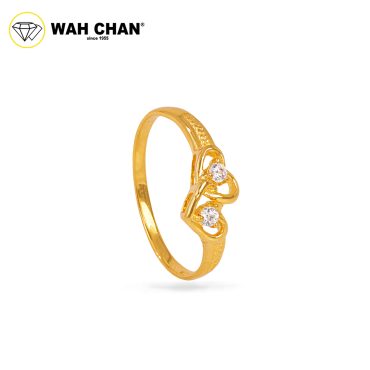 Wah Chan 585/14K Gold Ring - Cincin Zirconia R154