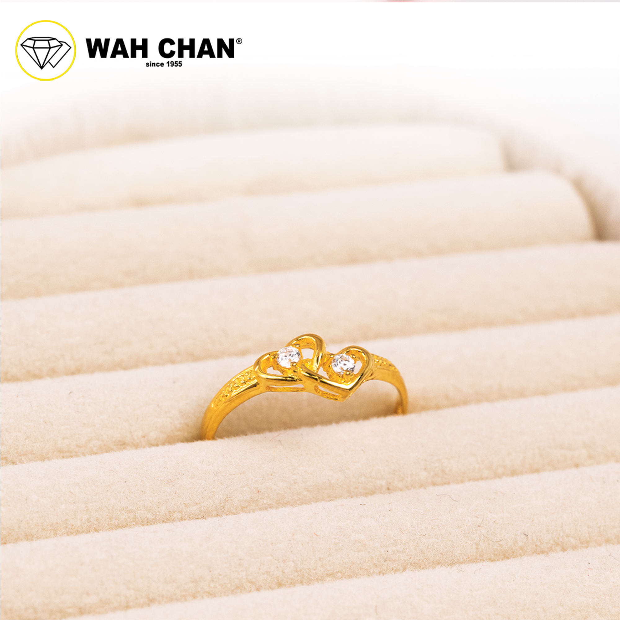 Wah Chan 585/14K Gold Ring - Cincin Zirconia R154 - Image 2