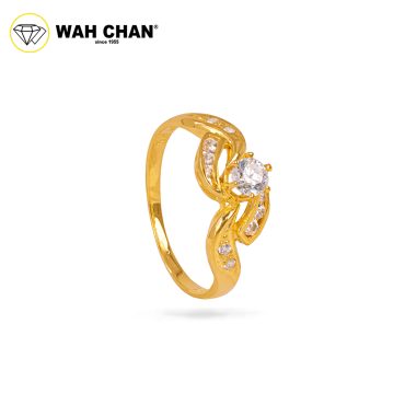 Wah Chan 585/14K Gold Ring - Cincin Zirconia R168