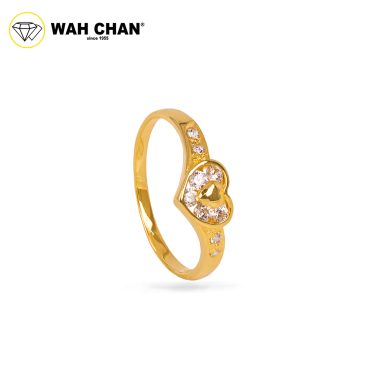 Wah Chan 585/14K Gold Ring - Cincin Zirconia R185