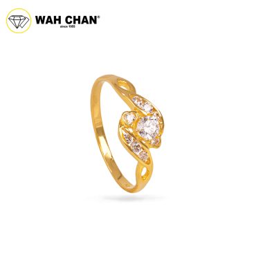 Wah Chan 585/14K Gold Ring - Cincin Zirconia R186
