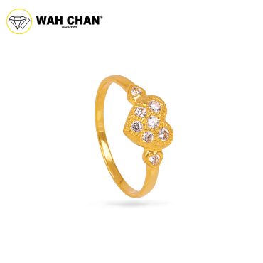 Wah Chan 585/14K Gold Ring - Cincin Zirconia R190