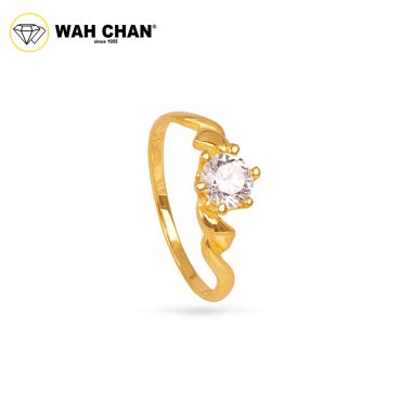 Wah Chan 585/14K Gold Ring - Cincin Zirconia R237