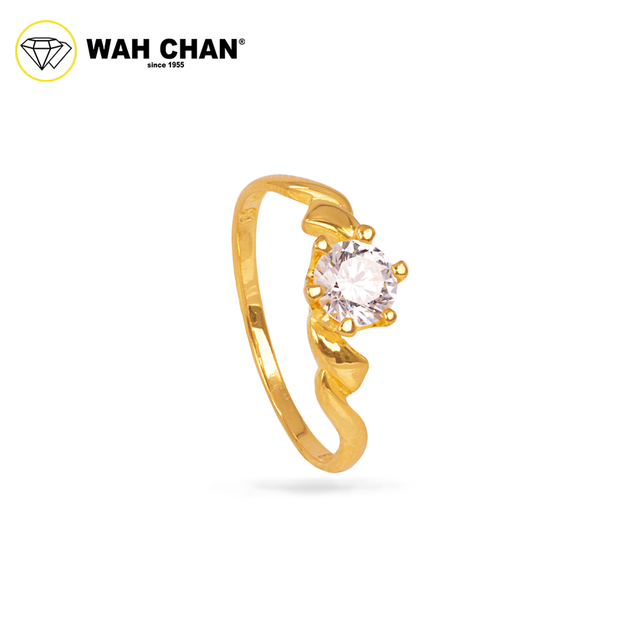 Wah Chan 585/14K Gold Ring - Cincin Zirconia R237