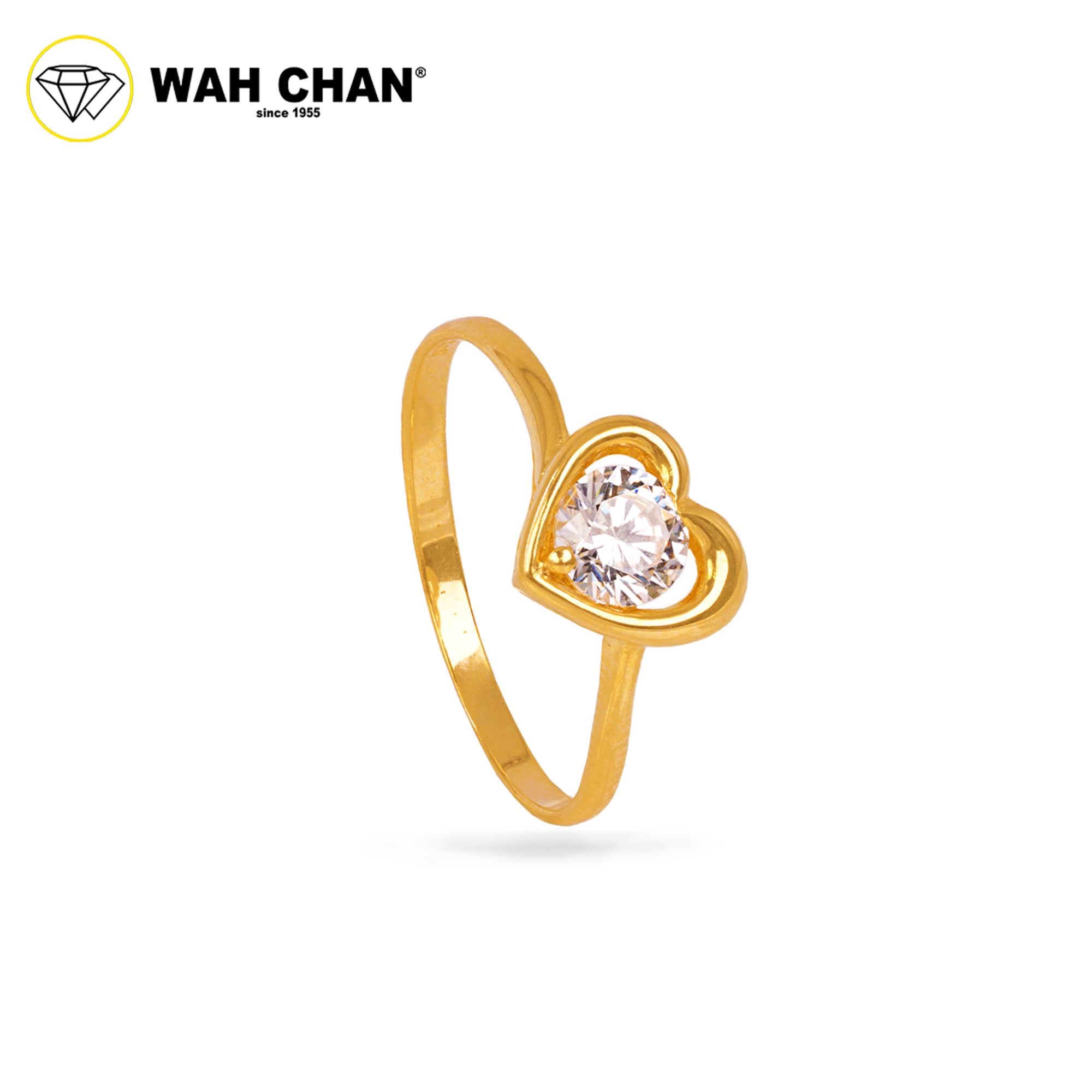 Wah Chan 585/14K Gold Ring - Cincin Zirconia R238