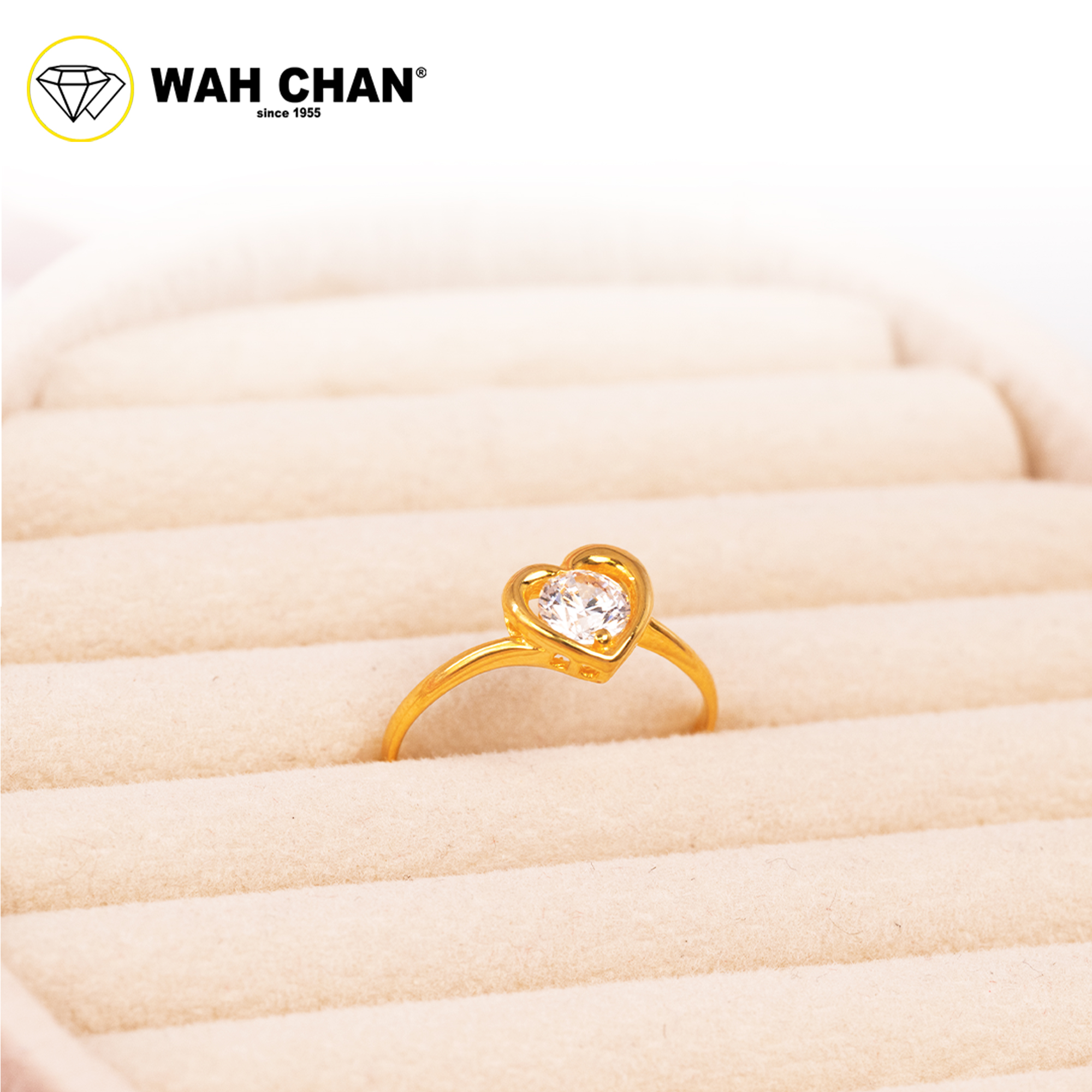 Wah Chan 585/14K Gold Ring - Cincin Zirconia R238 - Image 2