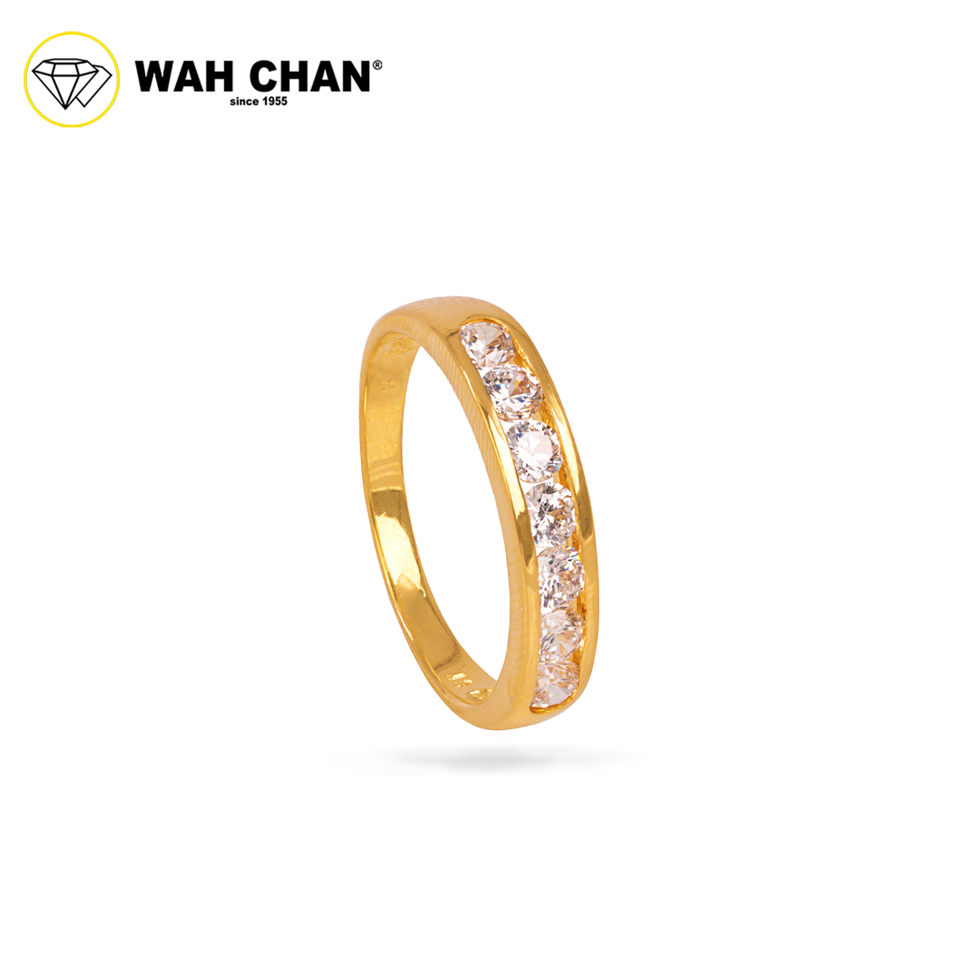 Wah Chan 585/14K Gold Ring - Cincin Zirconia R261