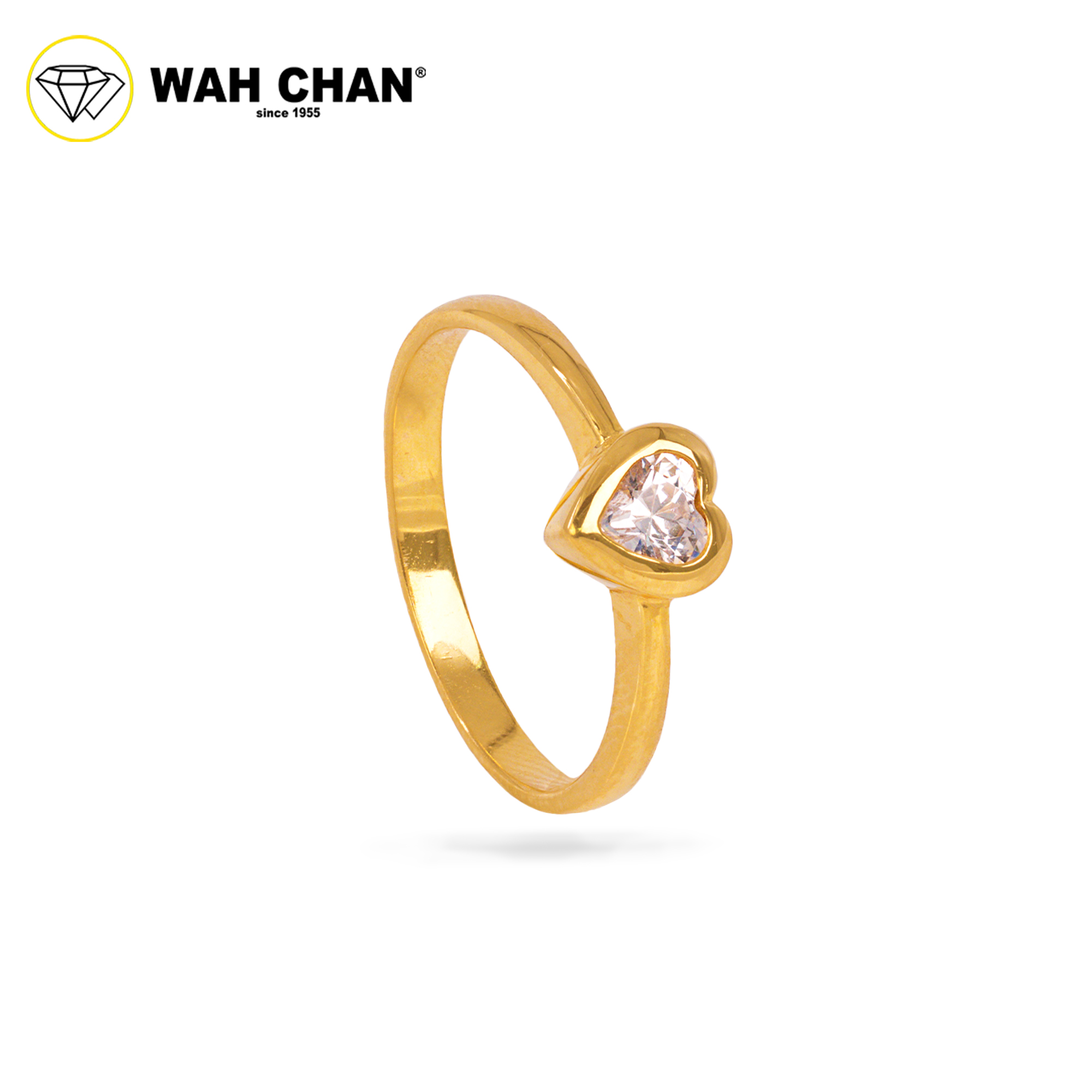 Wah Chan 585/14K Gold Ring - Cincin Zirconia R316