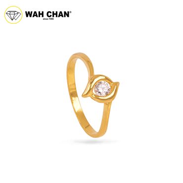 Wah Chan 585/14K Gold Ring - Cincin Zirconia R347