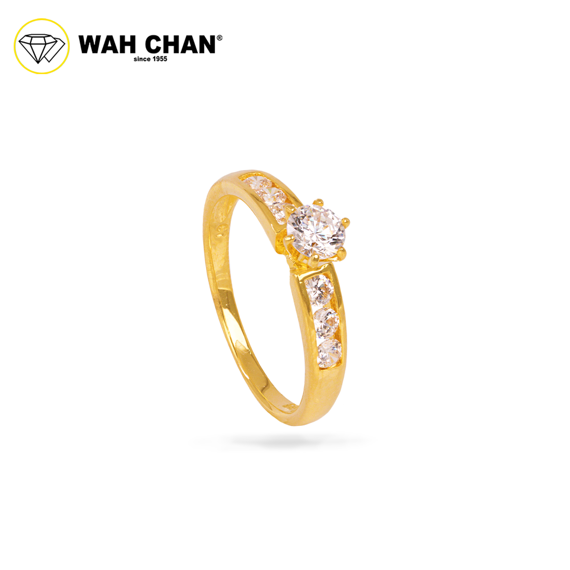 Wah Chan 585/14K Gold Ring - Cincin Zirconia R390