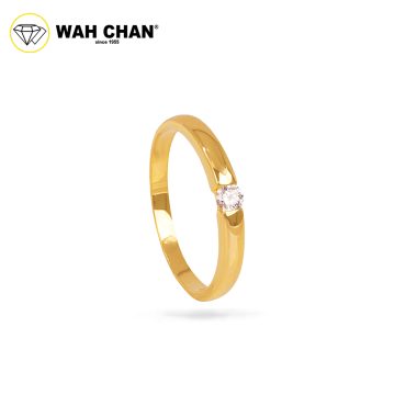 Wah Chan 585/14K Gold Ring - Cincin Zirconia R408