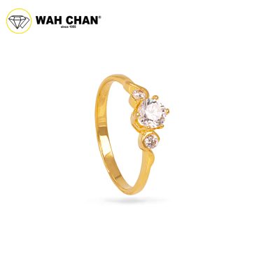 Wah Chan 585/14K Gold Ring - Cincin Zirconia R434