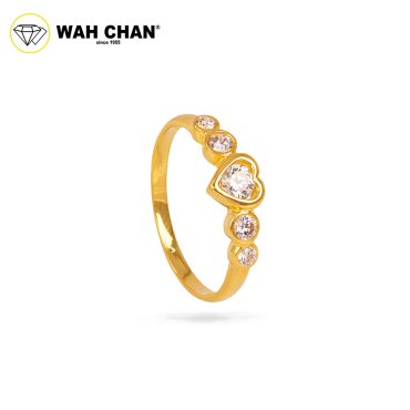 Wah Chan 585/14K Gold Ring - Cincin Zirconia R464