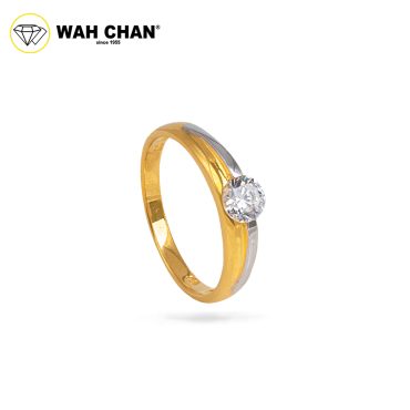 Wah Chan 585/14K Gold Ring - Cincin Zirconia R532
