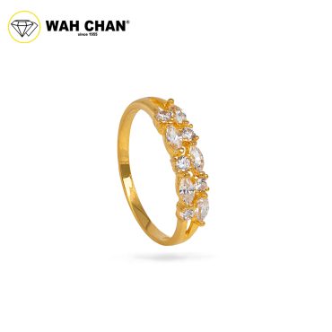 Wah Chan 585/14K Gold Ring - Cincin Zirconia R542