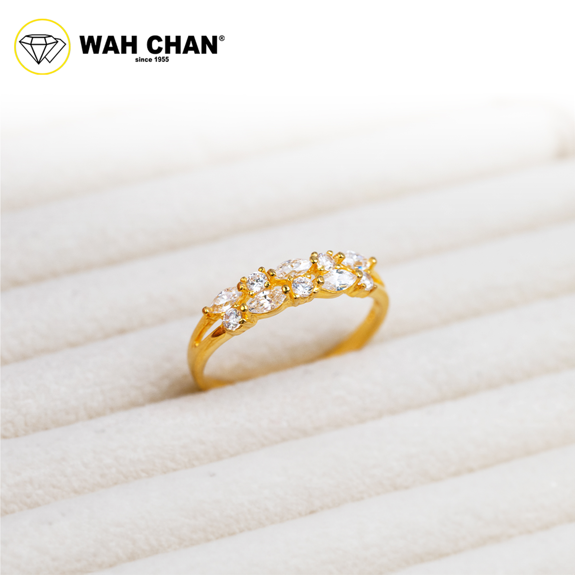 Wah Chan 585/14K Gold Ring - Cincin Zirconia R542 - Image 2