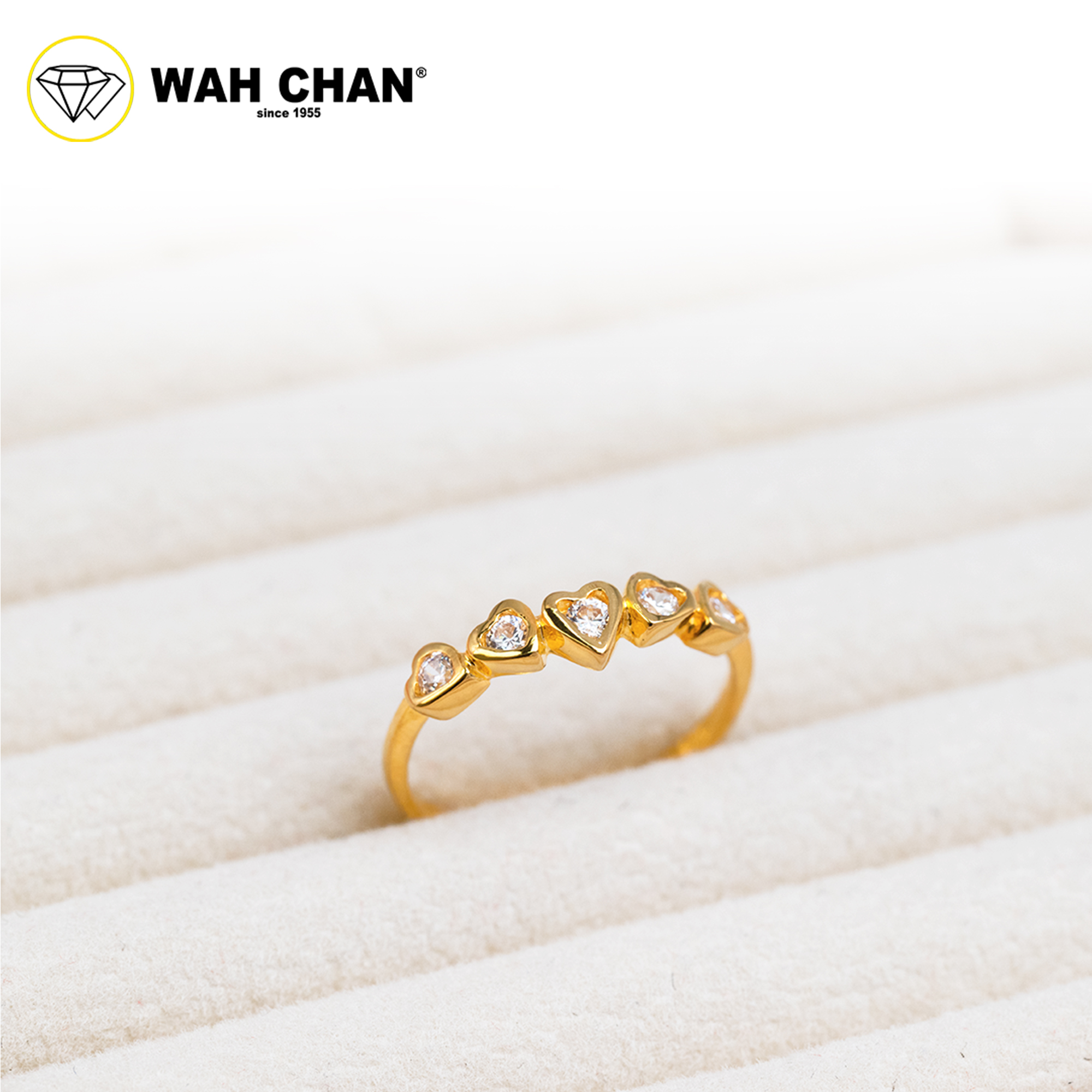 Wah Chan 585/14K Gold Ring - Cincin Zirconia R562 - Image 2