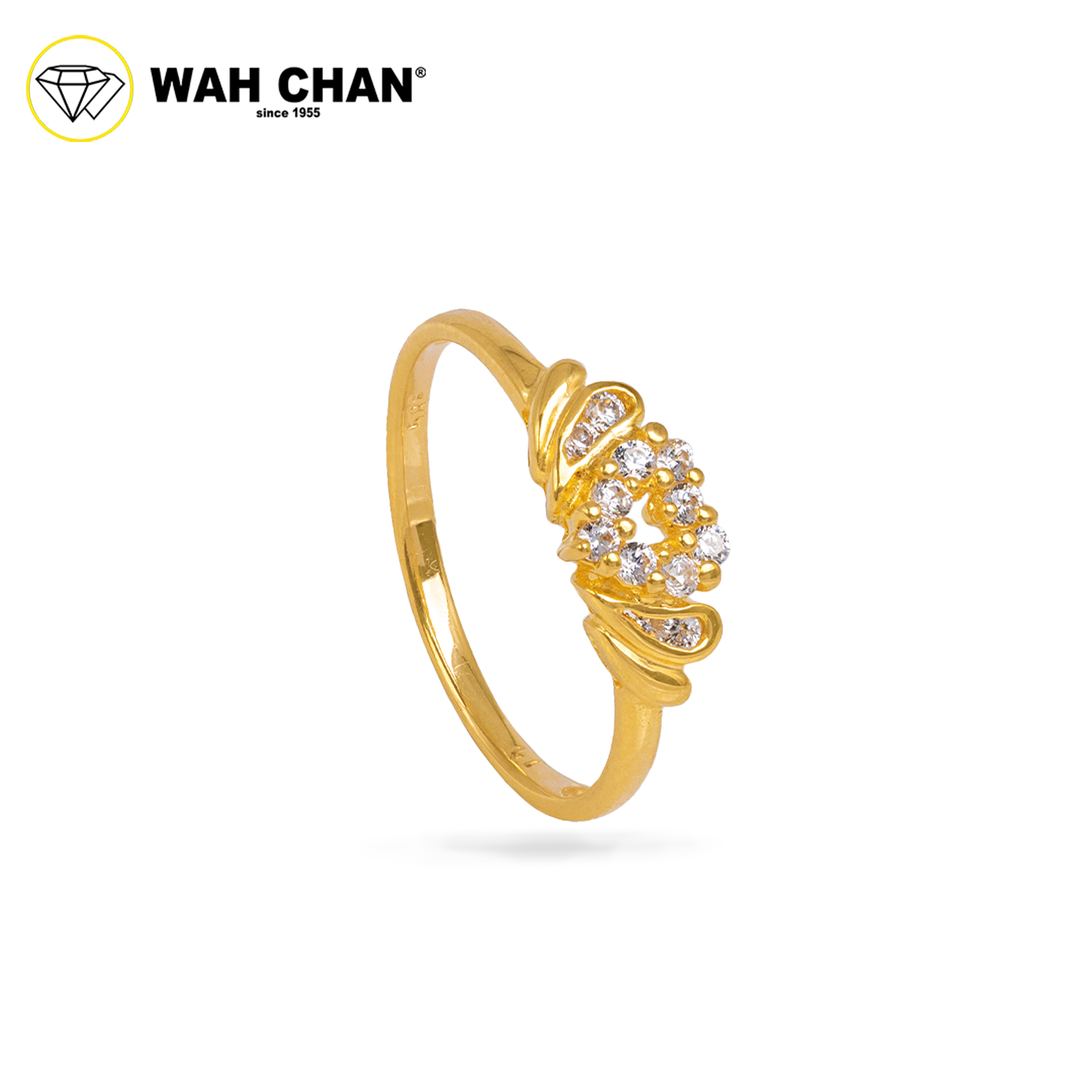 Wah Chan 585/14K Gold Ring - Cincin Zirconia R628