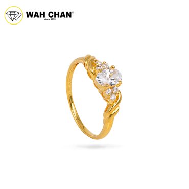 Wah Chan 585/14K Gold Ring - Cincin Zirconia R643