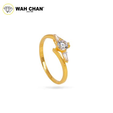 Wah Chan 585/14K Gold Ring - Cincin Zirconia R655
