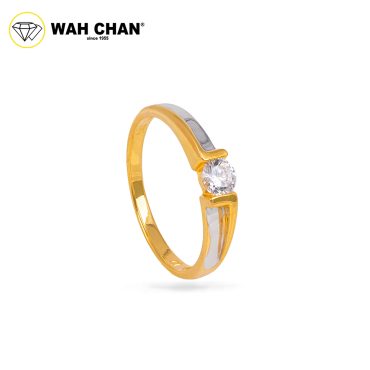 Wah Chan 585/14K Gold Ring - Cincin Zirconia R678