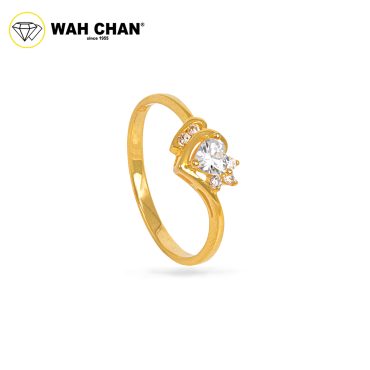 Wah Chan 585/14K Gold Ring - Cincin Zirconia R709