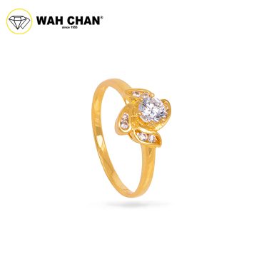Wah Chan 585/14K Gold Ring - Cincin Zirconia R802