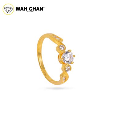 Wah Chan 585/14K Gold Ring - Cincin Zirconia R826