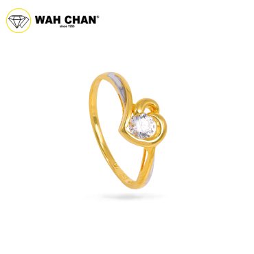 Wah Chan 585/14K Gold Ring - Cincin Zirconia R875