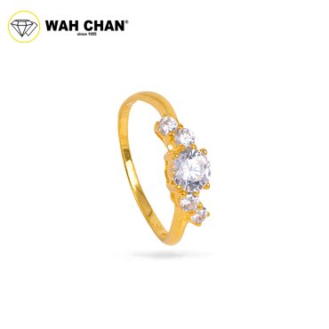 Wah Chan 585/14K Gold Ring - Cincin Zirconia R886-1