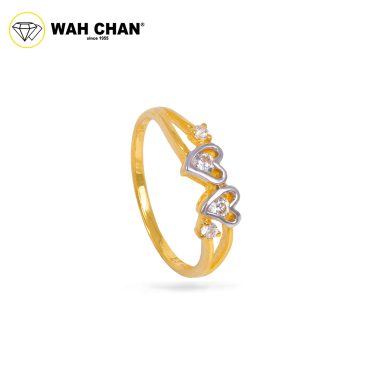 Wah Chan 585/14K Gold Ring - Cincin Zirconia R915