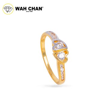 Wah Chan 585/14K Gold Ring - Cincin Zirconia R930