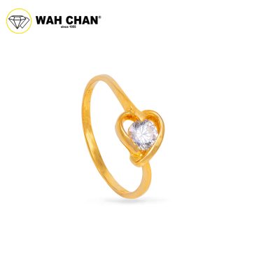 Wah Chan 585/14K Gold Ring - Cincin Zirconia R931