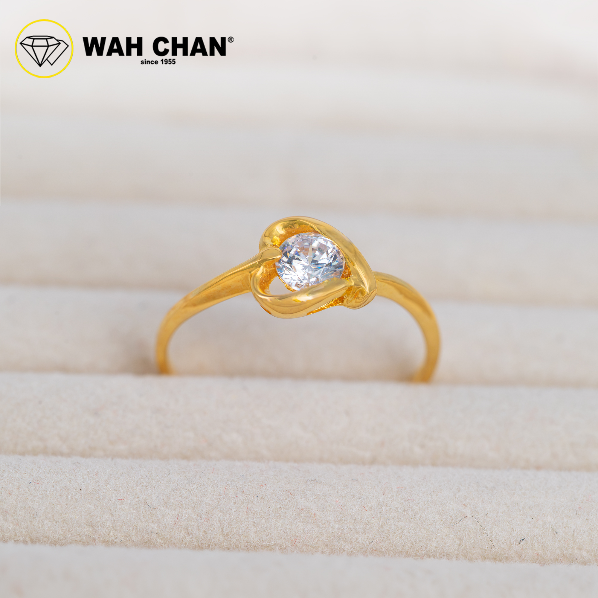 Wah Chan 585/14K Gold Ring - Cincin Zirconia R931 - Image 2