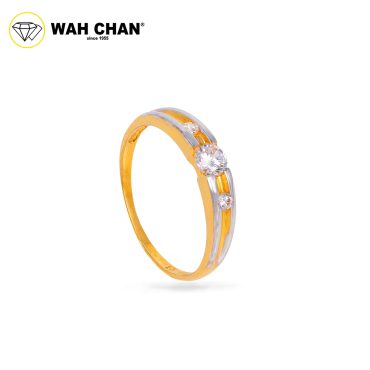 Wah Chan 585/14K Gold Ring - Cincin Zirconia R978