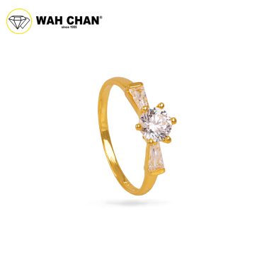 Wah Chan 585/14K Gold Ring - Cincin Zirconia WR062