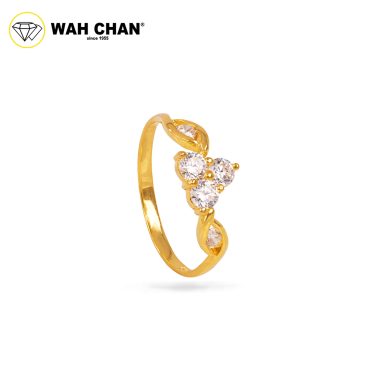 Wah Chan 585/14K Gold Ring - Cincin Zirconia WR063