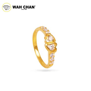 Wah Chan 585/14K Gold Ring - Cincin Zirconia WR064