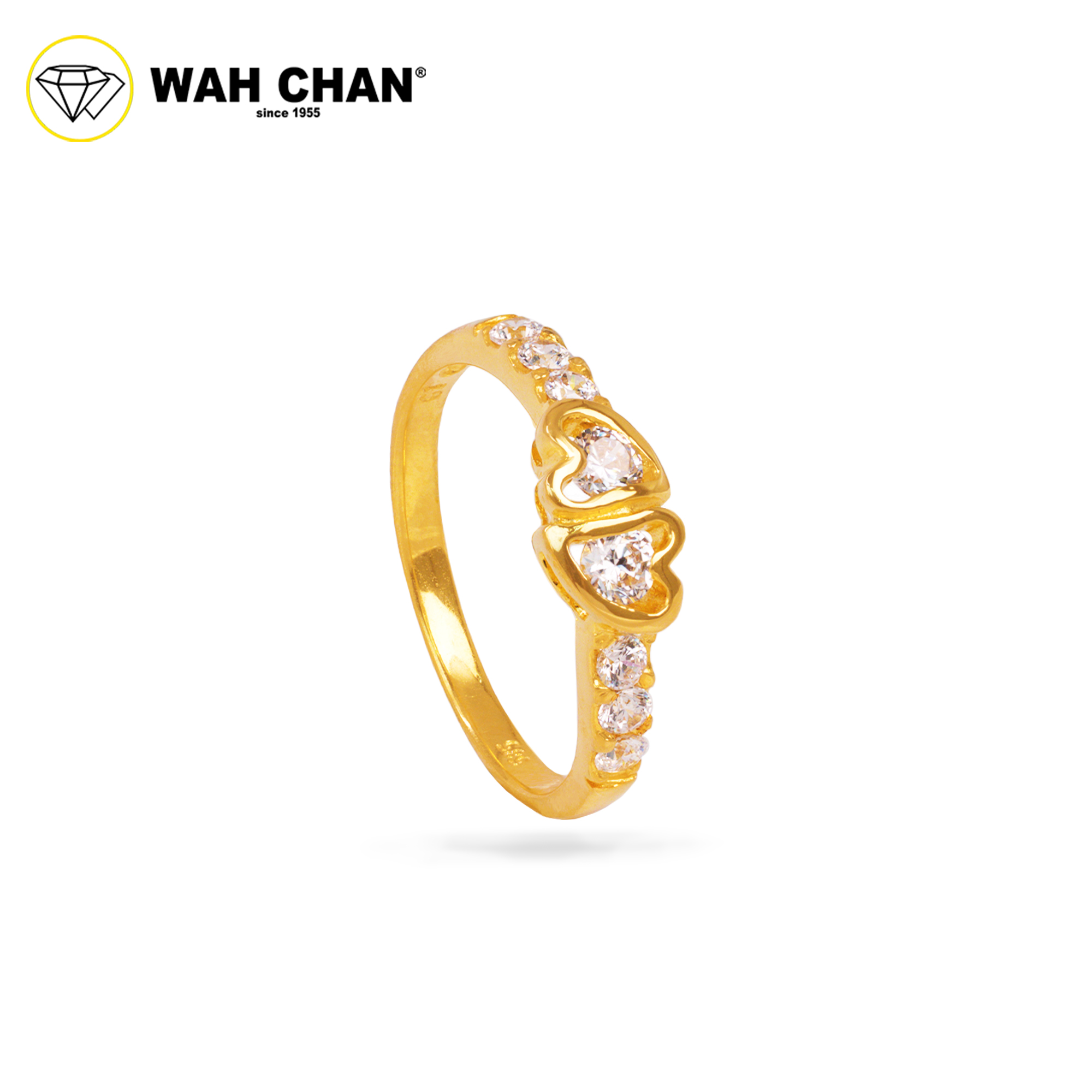 Wah Chan 585/14K Gold Ring - Cincin Zirconia WR064