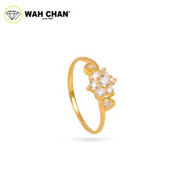 Wah Chan 585/14K Gold Ring - Cincin Zirconia WR067