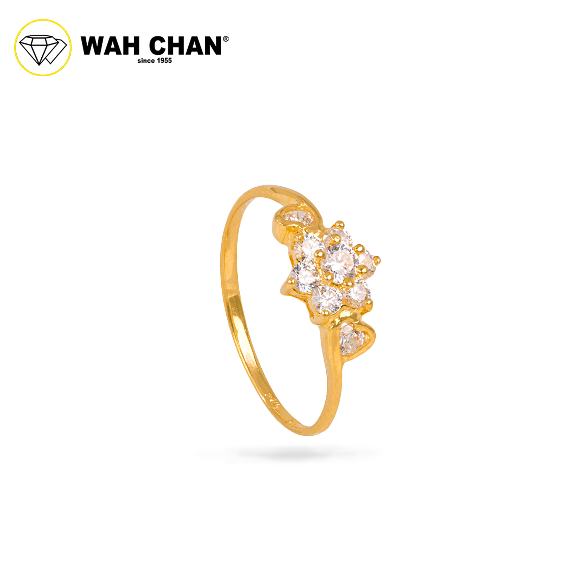 Wah Chan 585/14K Gold Ring - Cincin Zirconia WR074
